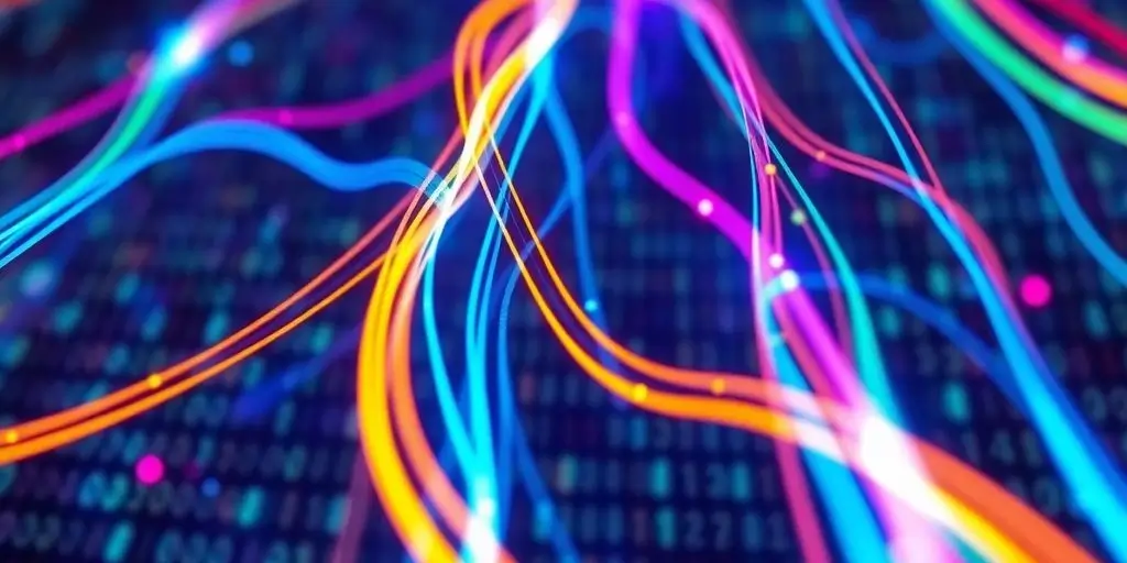 What is IPTV and how does it work ? 1 What is IPTV Article -IPTV Canada - Colorful streaming lines over digital background Image (1)